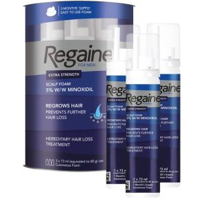 Regaine For Men Extra Strength scalp Foam, 3 months supply.
